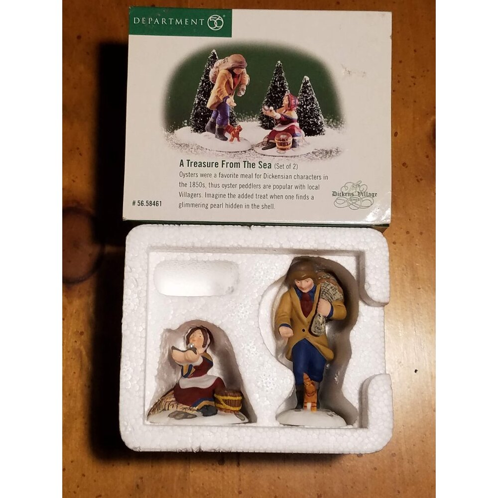 "A Treasure From The Sea" Set of 2 #58461 Dicken's Village Series -Retired-
